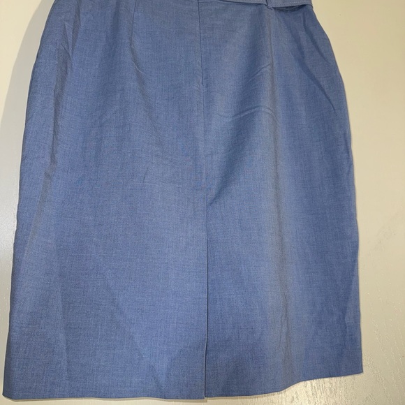 Ann Taylor Blue Pencil Skirt with Tie Front - Picture 2 of 9